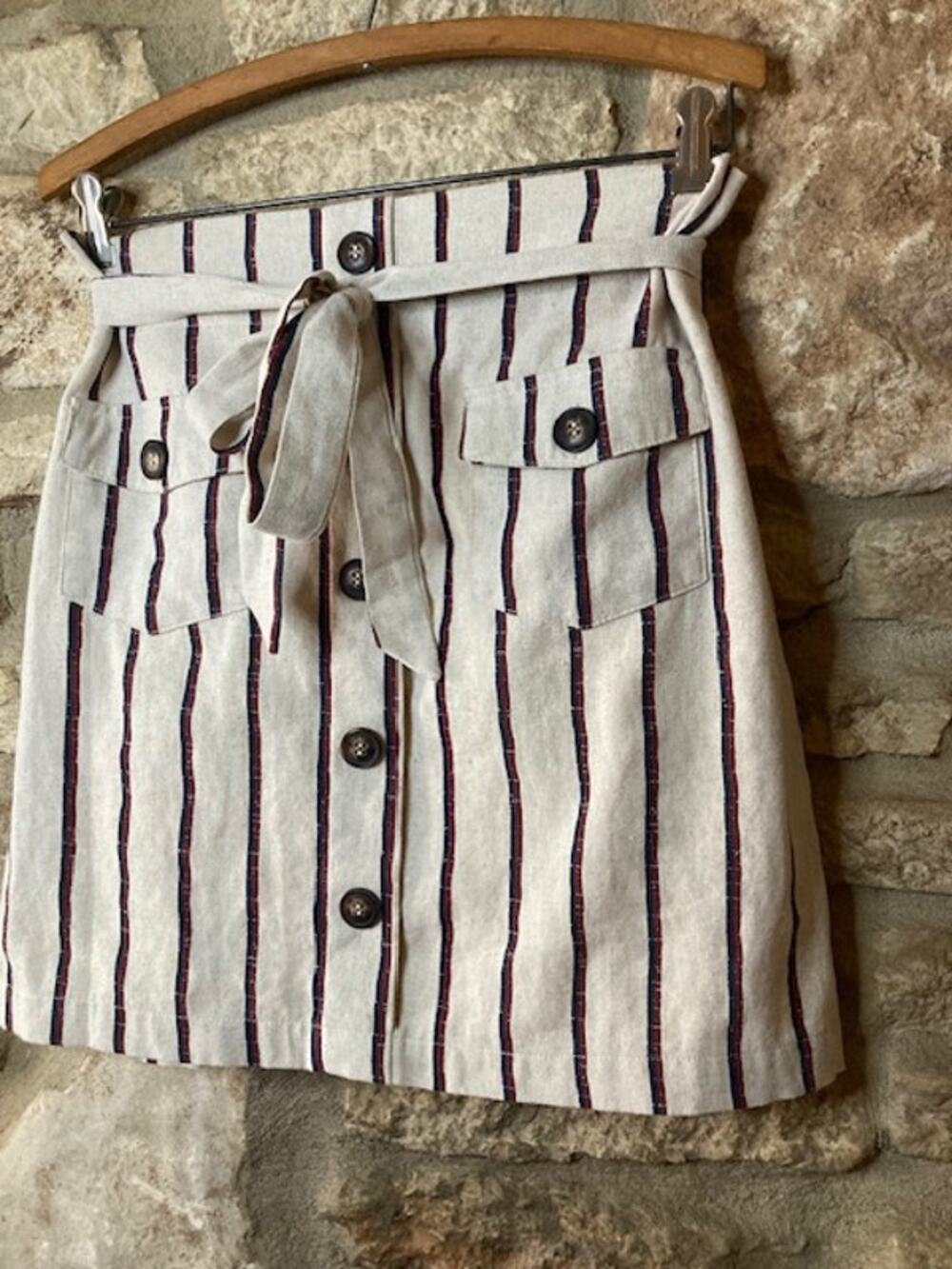 NWT - Blu Pepper Striped Skirt - Size Small